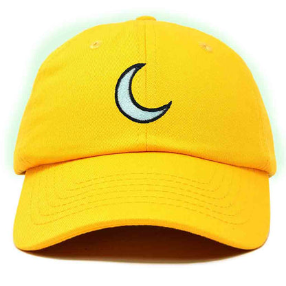 Dalix Moon Embroidered Glow in the Dark Hat Dad Cotton Baseball Cap Women in Lavender
