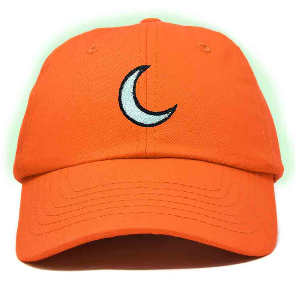Dalix Moon Embroidered Glow in the Dark Hat Dad Cotton Baseball Cap Women in Teal