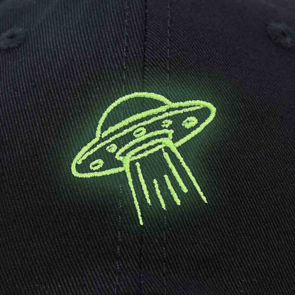 Dalix UFO Embroidered Glow in the Dark Hat Dad Cotton Baseball Cap Men in Black
