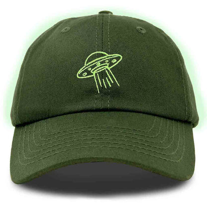 Dalix UFO Embroidered Glow in the Dark Hat Dad Cotton Baseball Cap Men in Royal Blue