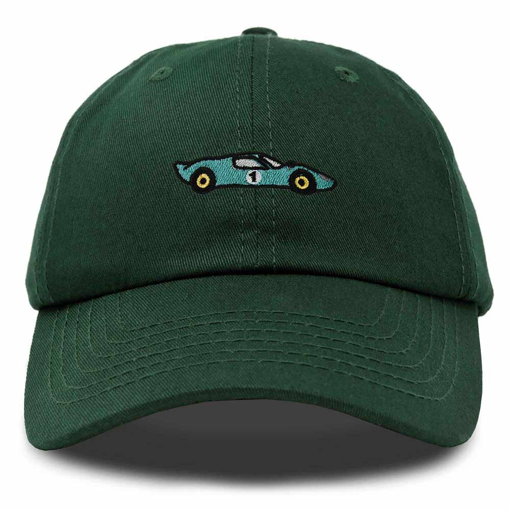 Dalix Grand Touring Embroidered Cap Cotton Baseball Summer Cool Dad Hat Mens in Dark Green