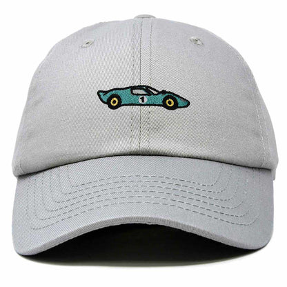 Dalix Grand Touring Embroidered Cap Cotton Baseball Summer Cool Dad Hat Mens in Gray