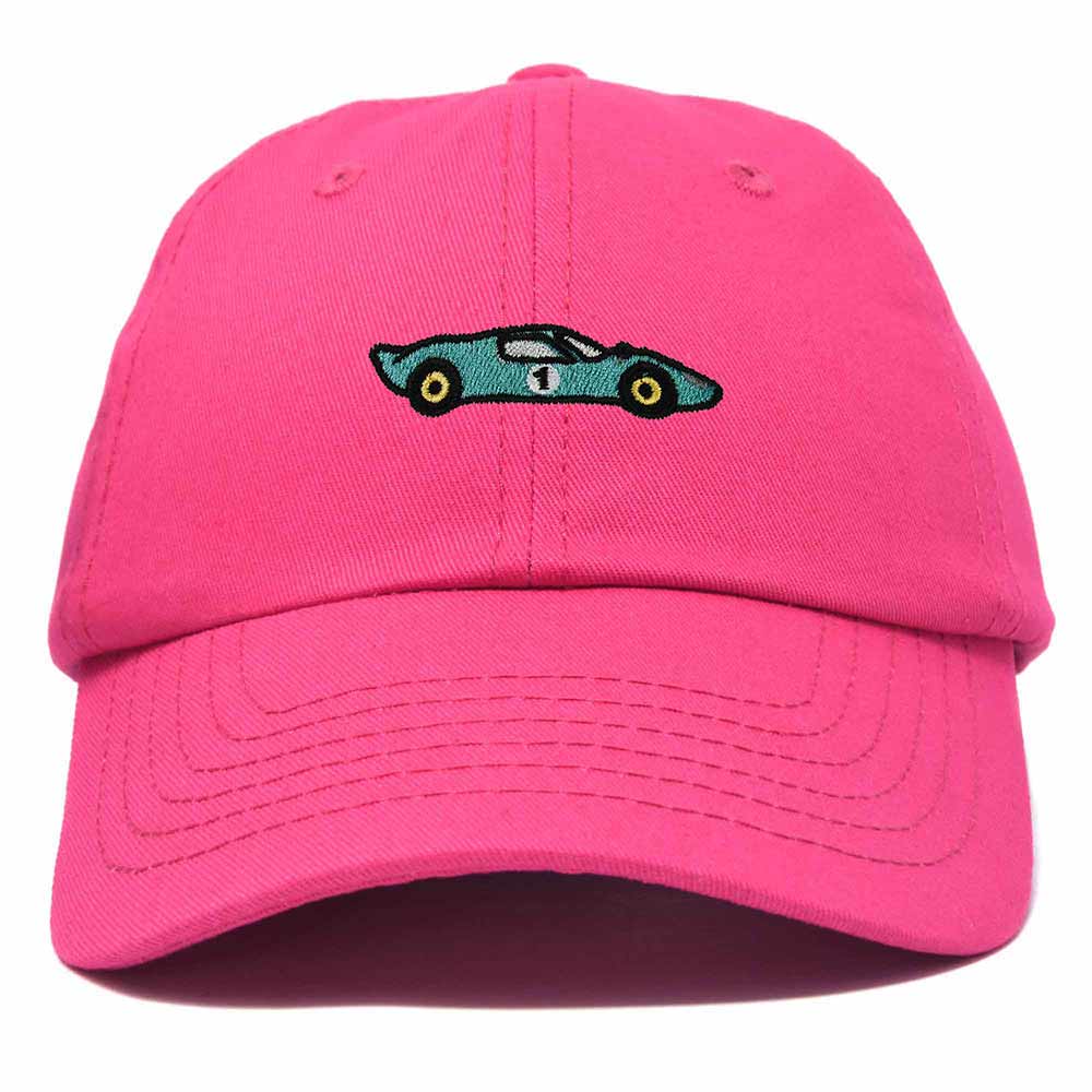 Dalix Grand Touring Embroidered Cap Cotton Baseball Summer Cool Dad Hat Mens in Hot Pink
