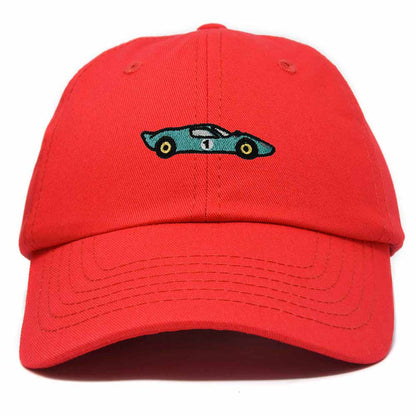 Dalix Grand Touring Embroidered Cap Cotton Baseball Summer Cool Dad Hat Mens in Red
