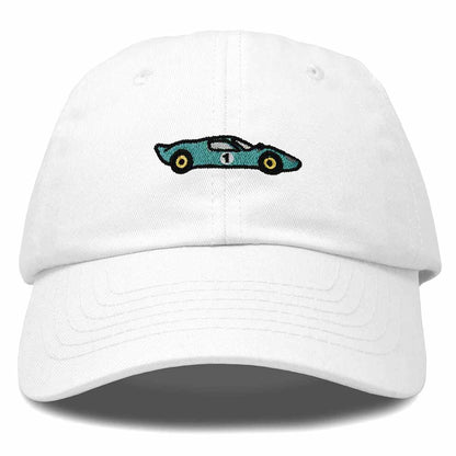 Dalix Grand Touring Embroidered Cap Cotton Baseball Summer Cool Dad Hat Mens in White