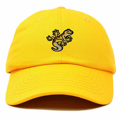 Dalix Gecko Cap Embroidered Mens Cotton Dad Hat Baseball Hat in Gold