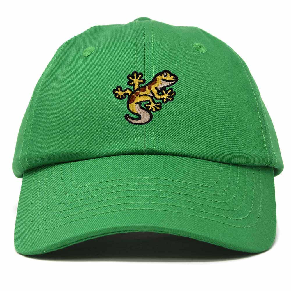 Dalix Gecko Cap Embroidered Mens Cotton Dad Hat Baseball Hat in Kelly Green