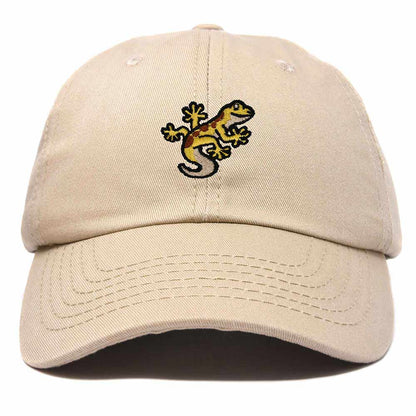 Dalix Gecko Cap Embroidered Mens Cotton Dad Hat Baseball Hat in Khaki