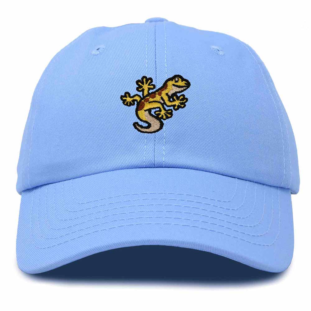 Dalix Gecko Cap Embroidered Mens Cotton Dad Hat Baseball Hat in Light Blue