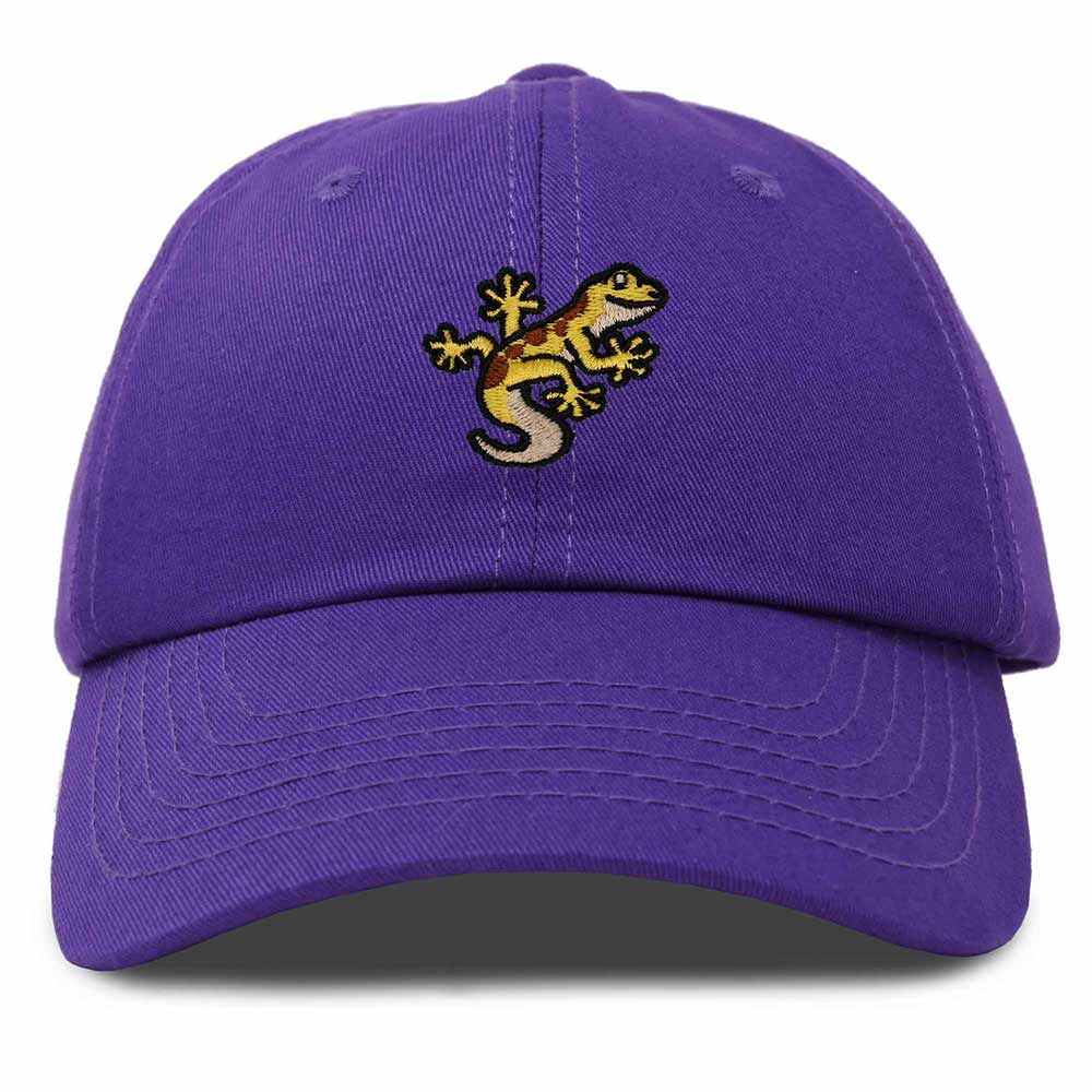 Dalix Gecko Cap Embroidered Mens Cotton Dad Hat Baseball Hat in Purple