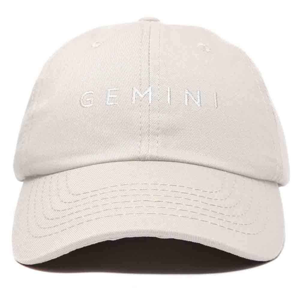 Dalix Gemini Dad Hat Embroidered Zodiac Astrology Cotton Baseball Cap in Kelly Green