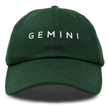 Dalix Gemini Dad Hat Embroidered Zodiac Astrology Cotton Baseball Cap in Yellow
