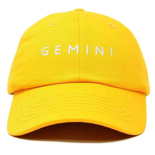 Dalix Gemini Dad Hat Embroidered Zodiac Astrology Cotton Baseball Cap in Royal Blue