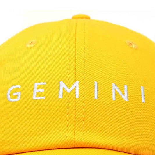 Dalix Gemini Dad Hat Embroidered Zodiac Astrology Cotton Baseball Cap in Teal