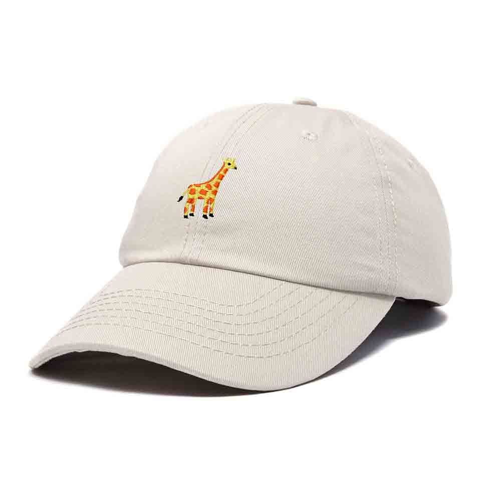 Dalix Giraffe Embroidered Dad Hat Cotton Baseball Cap Women in Light Blue