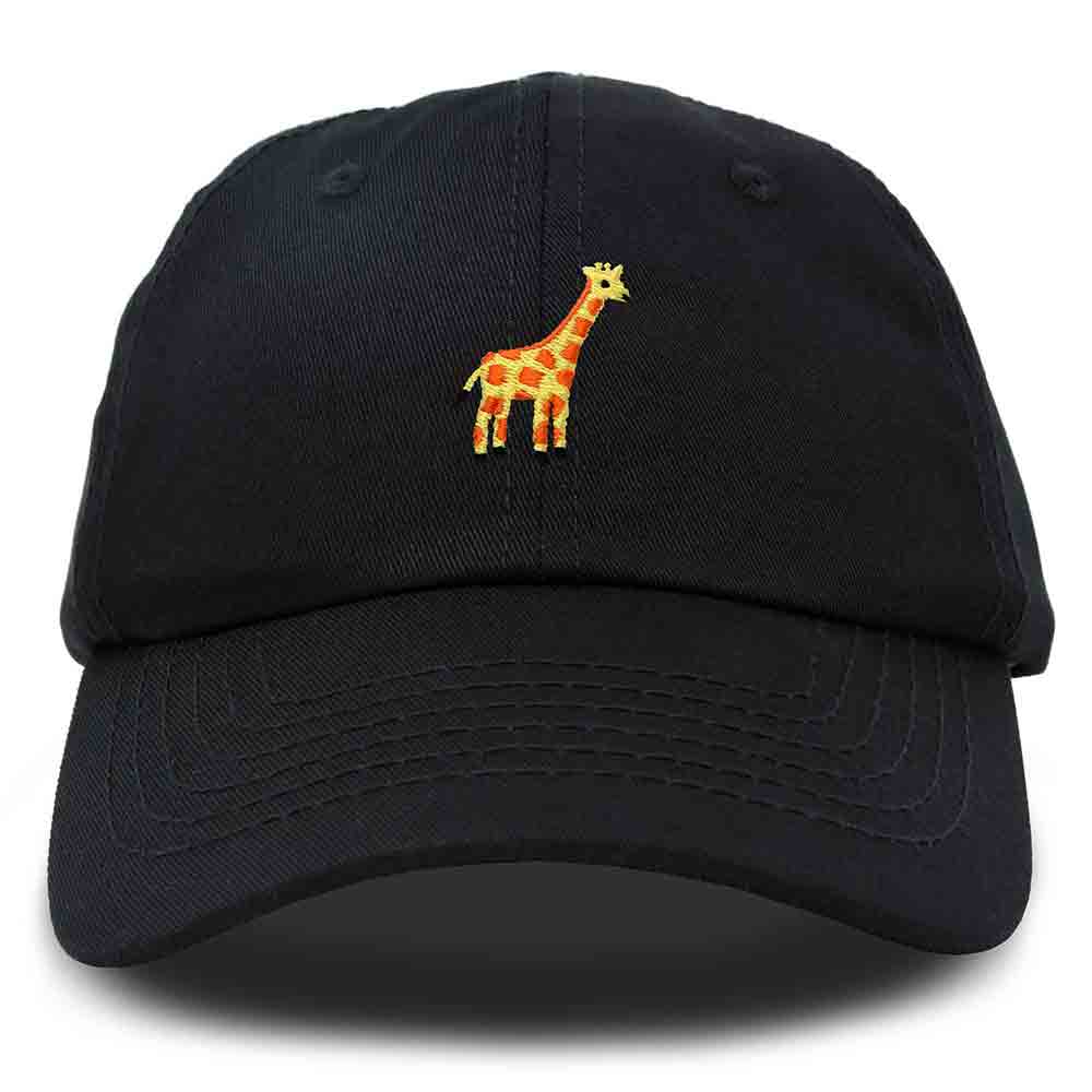 Dalix Giraffe Embroidered Dad Hat Cotton Baseball Cap Women in Beige