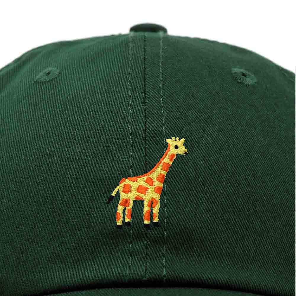 Dalix Giraffe Embroidered Dad Hat Cotton Baseball Cap Women in Navy Blue