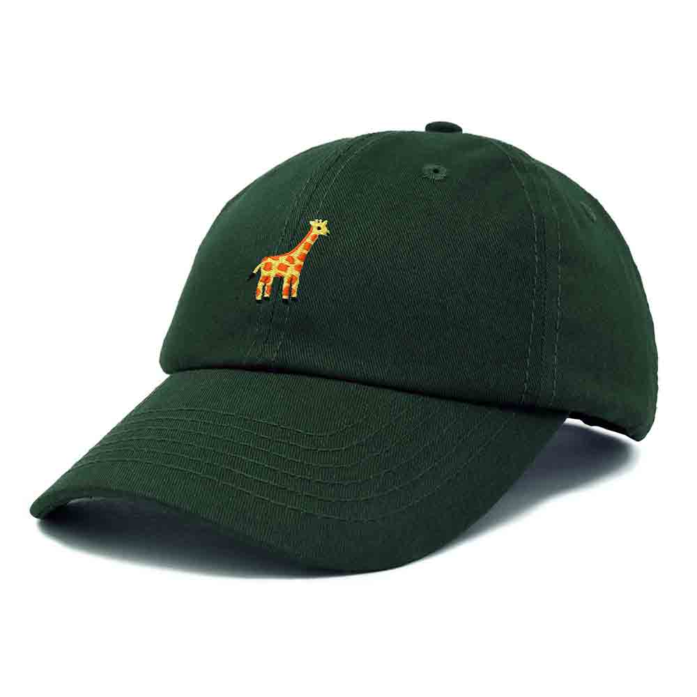 Dalix Giraffe Embroidered Dad Hat Cotton Baseball Cap Women in Orange