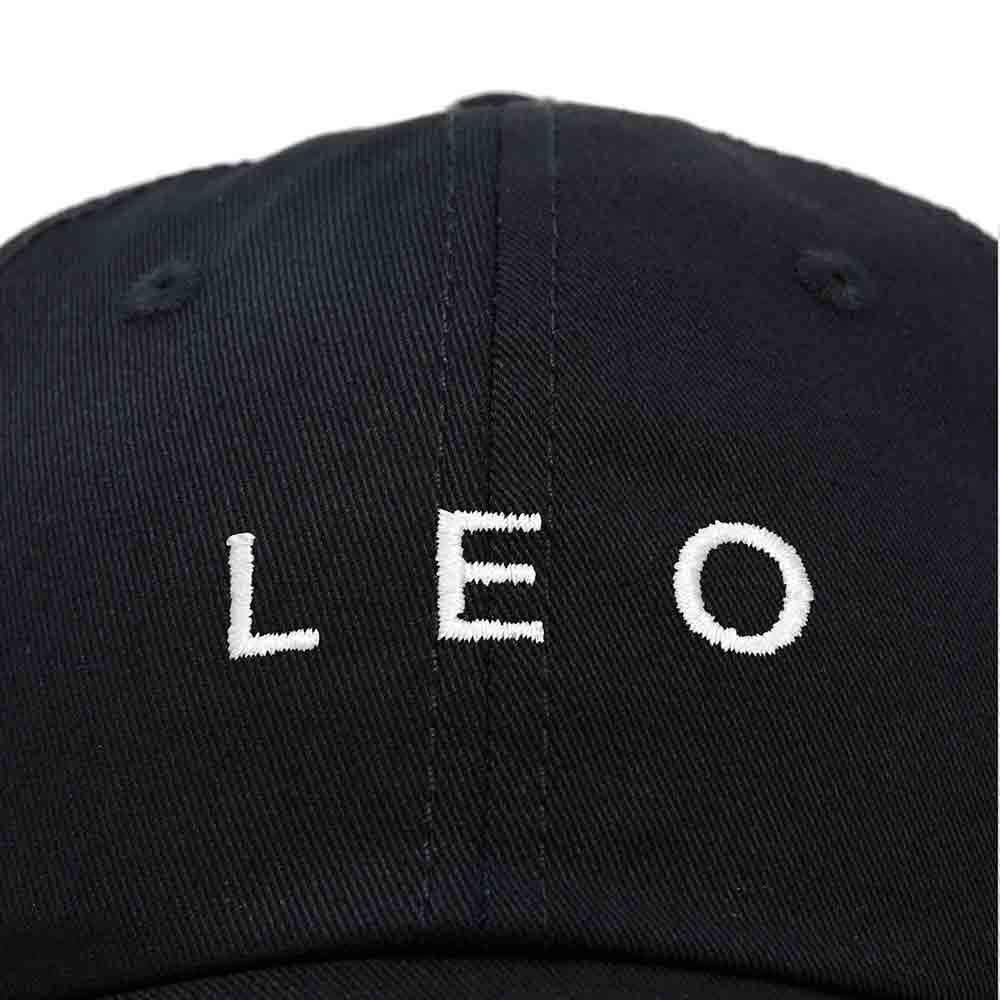 Dalix Leo Dad Hat Embroidered Zodiac Astrology Cotton Baseball Cap in Black