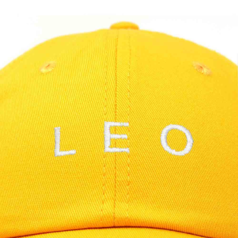 Dalix Leo Dad Hat Embroidered Zodiac Astrology Cotton Baseball Cap in Teal