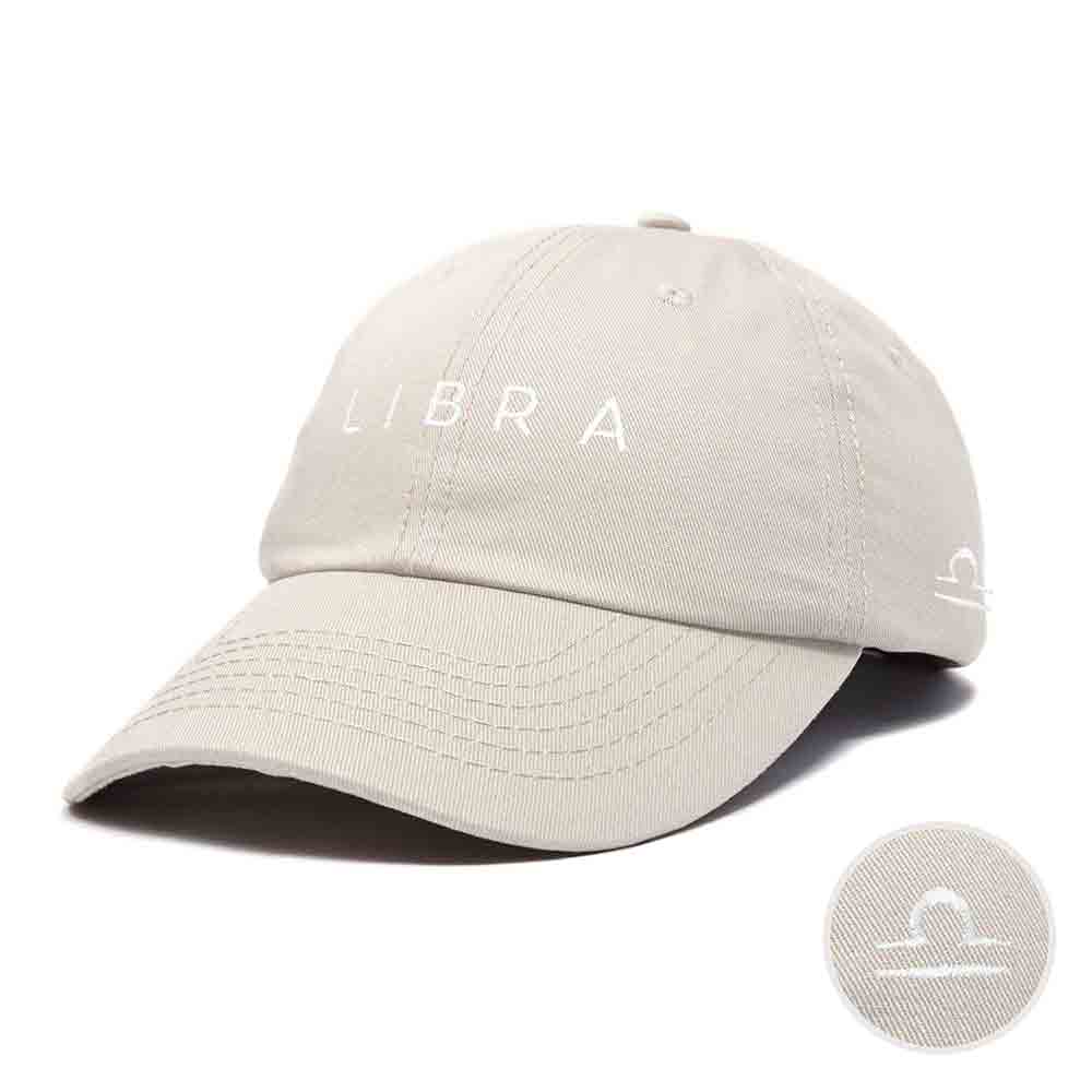 Dalix Libra Dad Hat Embroidered Zodiac Astrology Cotton Baseball Cap in Light Blue