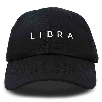 Dalix Libra Dad Hat Embroidered Zodiac Astrology Cotton Baseball Cap in Beige