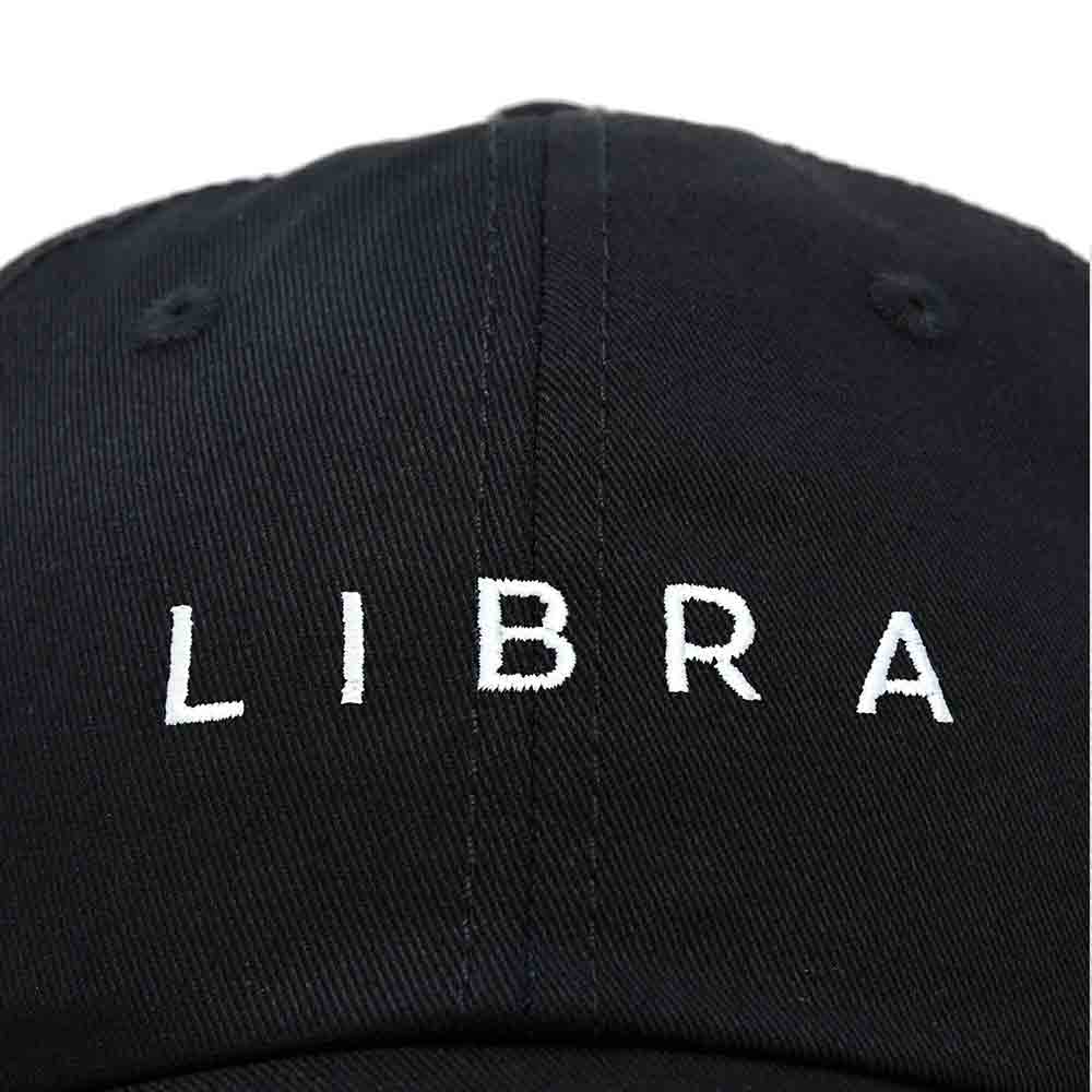 Dalix Libra Dad Hat Embroidered Zodiac Astrology Cotton Baseball Cap in Black