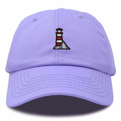 Dalix Lighthouse Embroidered Cap Cotton Baseball Hat Nautical Womens in Lavender