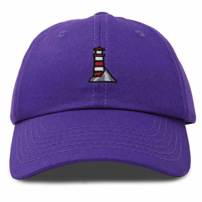 Dalix Lighthouse Embroidered Cap Cotton Baseball Hat Nautical Womens in Purple