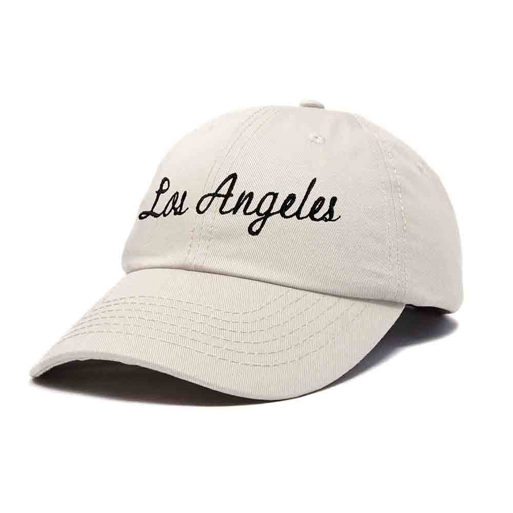 Dalix Los Angeles Embroidered Cotton Dad Cap Summer LA Baseball Hat  in Light Blue