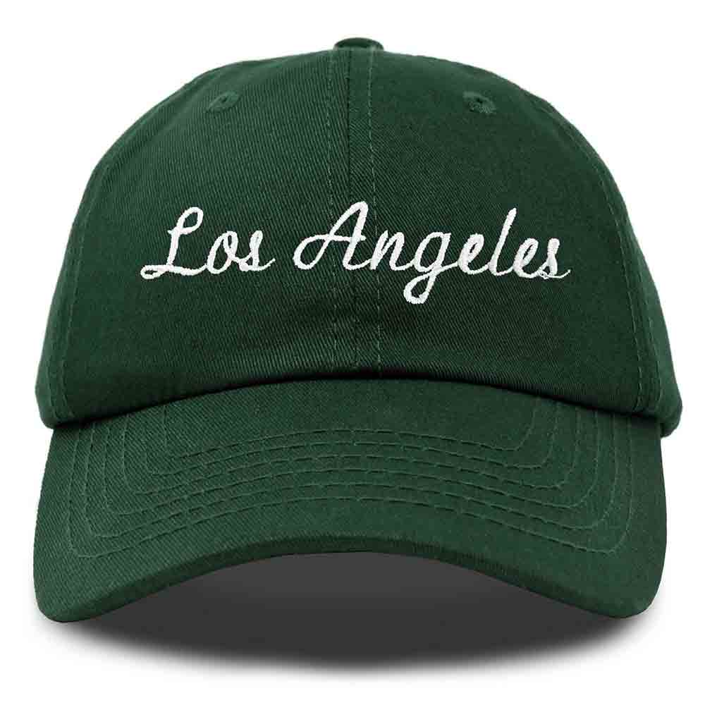 Dalix Los Angeles Embroidered Cotton Dad Cap Summer LA Baseball Hat  in Yellow