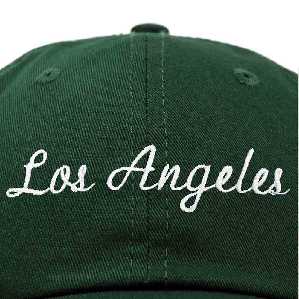 Dalix Los Angeles Embroidered Cotton Dad Cap Summer LA Baseball Hat  in Navy Blue