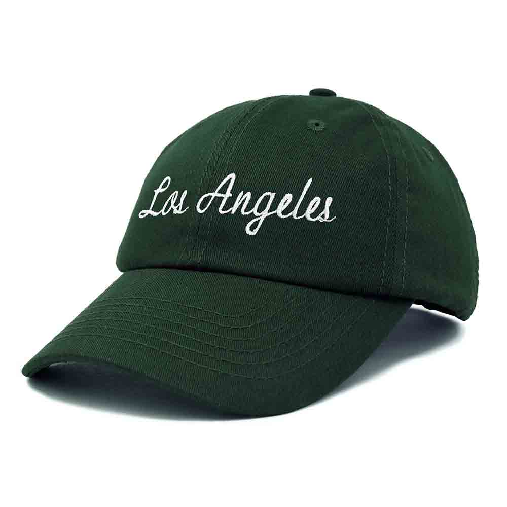 Dalix Los Angeles Embroidered Cotton Dad Cap Summer LA Baseball Hat  in Orange