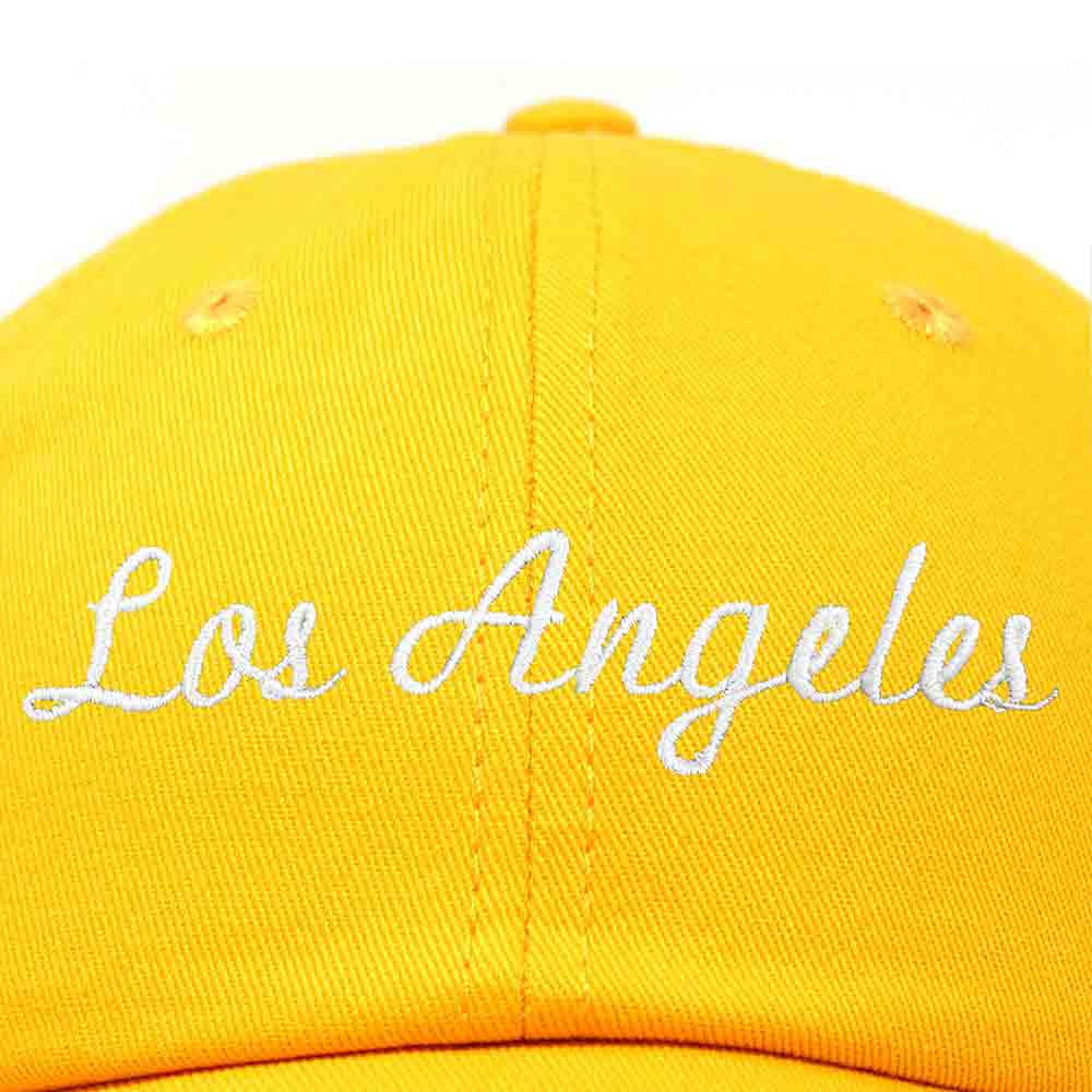 Dalix Los Angeles Embroidered Cotton Dad Cap Summer LA Baseball Hat  in Teal