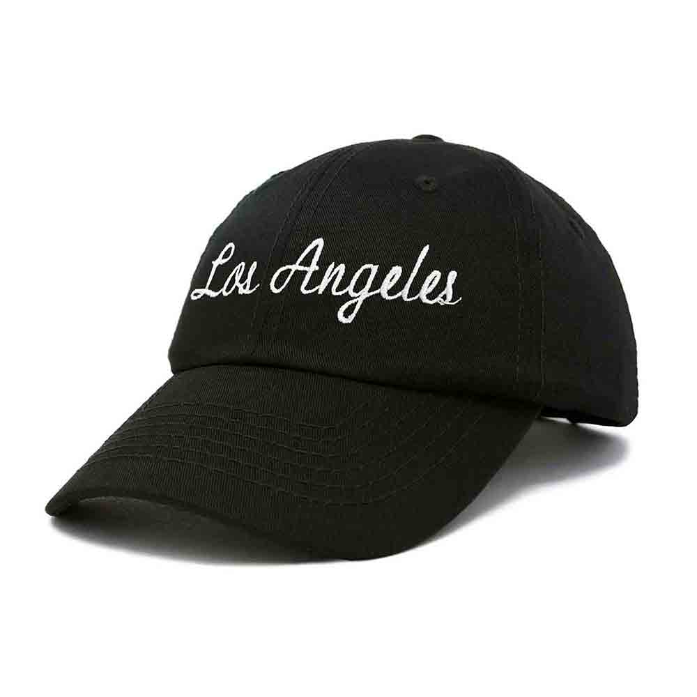 Dalix Los Angeles Embroidered Cotton Dad Cap Summer LA Baseball Hat  in Gold