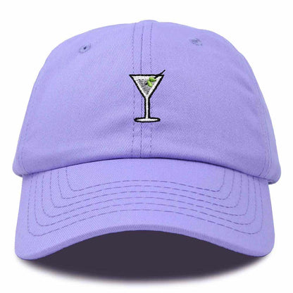 Dalix Martini Embroidered Cap Cotton Baseball Cute Cool Dad Hat Womens in Lavender