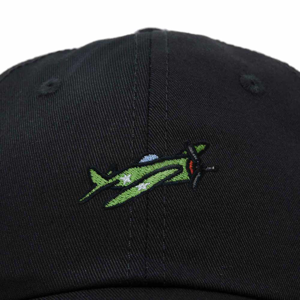 Dalix Military Plane Embroidered Cap Cotton Baseball Hat Airplane Jet Men in Black