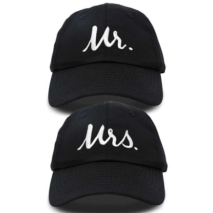 Dalix Mr. and Mrs. Baseball Cap Bride Groom Matching Hats Couples Set