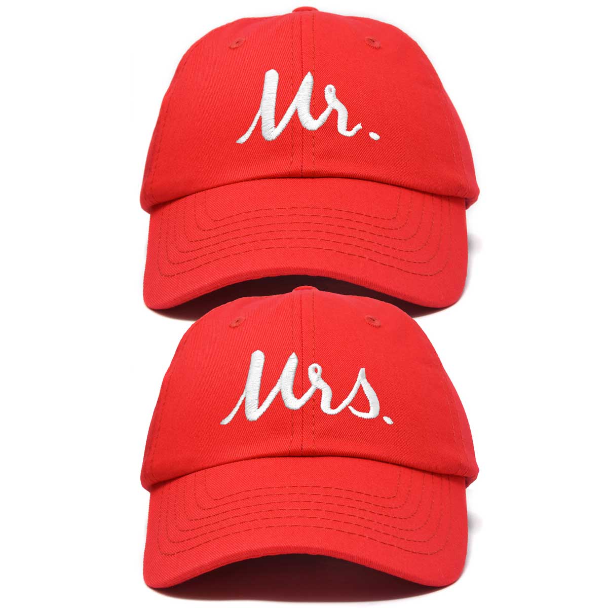 Dalix Mr. and Mrs. Baseball Cap Bride Groom Matching Hats Couples Set