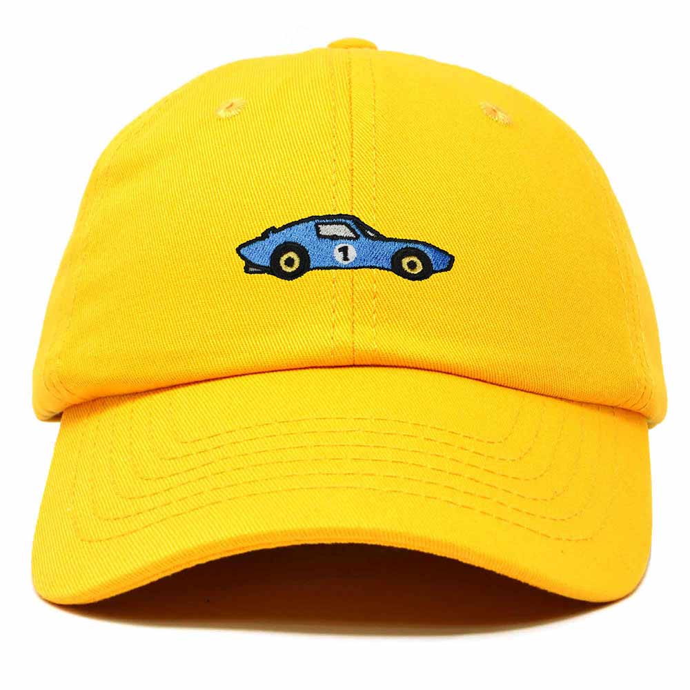 Dalix Muscle Car Embroidered Cap Cotton Baseball Summer Cool Dad Hat Mens in Gold