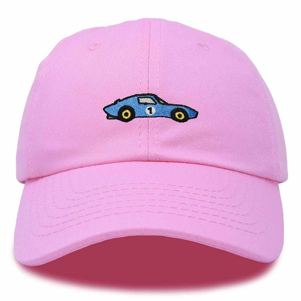 Dalix Muscle Car Embroidered Cap Cotton Baseball Summer Cool Dad Hat Mens in Light Pink