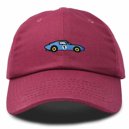Dalix Muscle Car Embroidered Cap Cotton Baseball Summer Cool Dad Hat Mens in Maroon