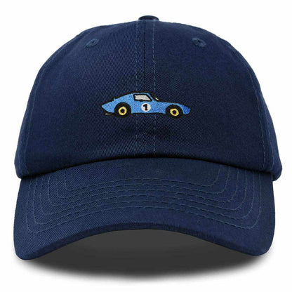 Dalix Muscle Car Embroidered Cap Cotton Baseball Summer Cool Dad Hat Mens in Navy Blue