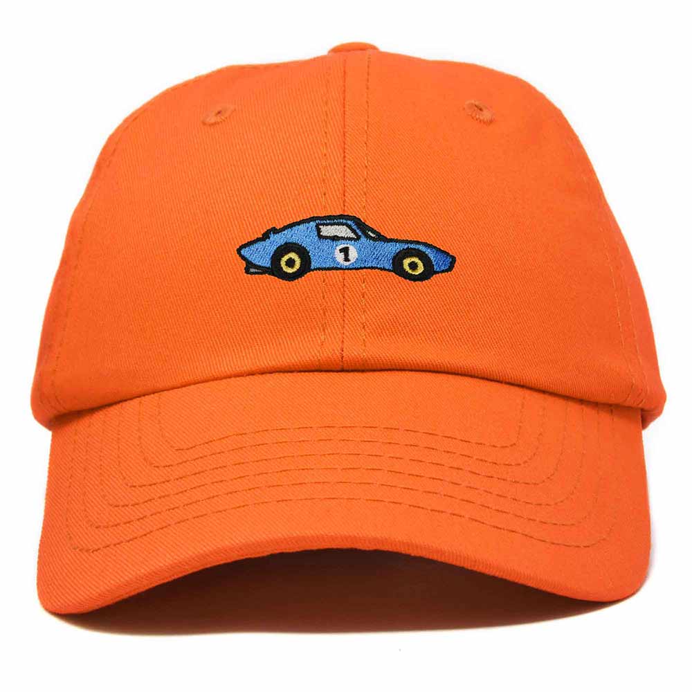 Dalix Muscle Car Embroidered Cap Cotton Baseball Summer Cool Dad Hat Mens in Orange