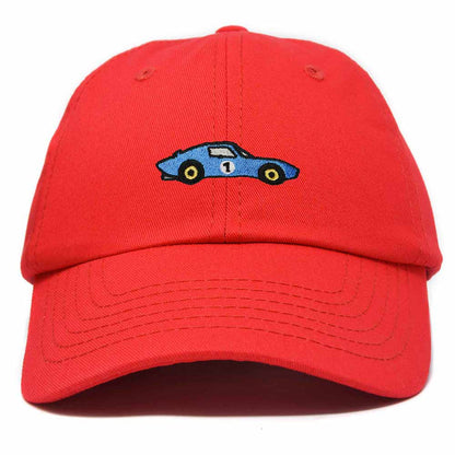 Dalix Muscle Car Embroidered Cap Cotton Baseball Summer Cool Dad Hat Mens in Red