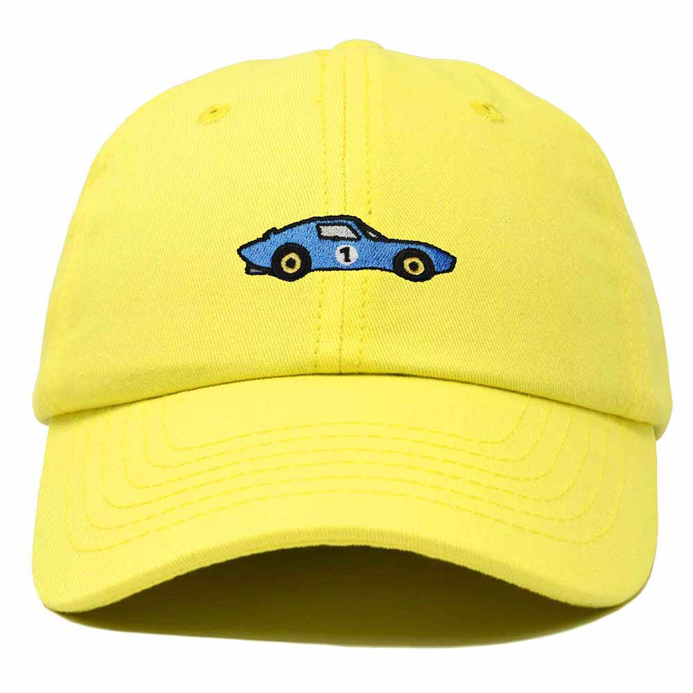 Dalix Muscle Car Embroidered Cap Cotton Baseball Summer Cool Dad Hat Mens in Yellow