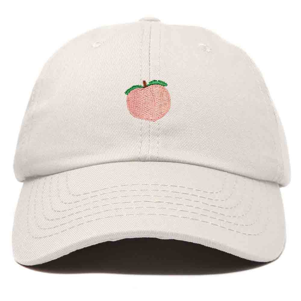 Dalix Peach Embroidered Dad Cap Cotton Baseball Hat Women in Kelly Green