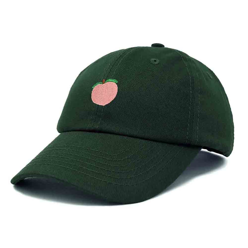 Dalix Peach Embroidered Dad Cap Cotton Baseball Hat Women in Purple