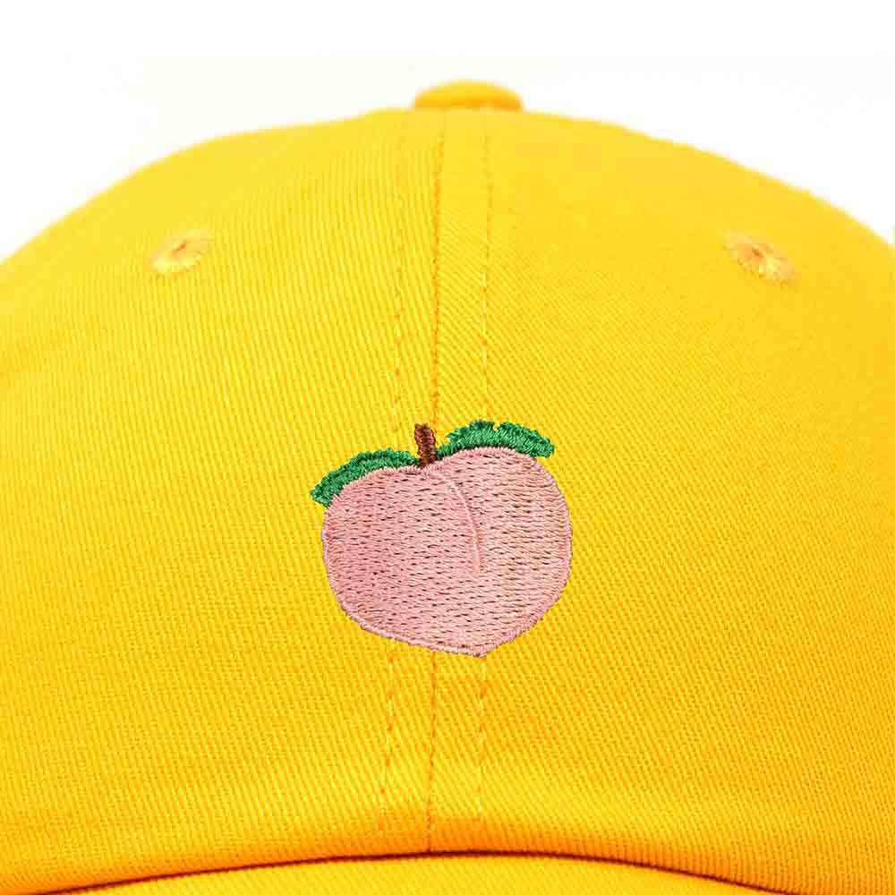 Dalix Peach Embroidered Dad Cap Cotton Baseball Hat Women in Teal
