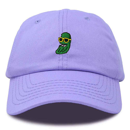 Dalix Pickle Dude Cap Embroidered Mens Cotton Baseball Hat in Lavender